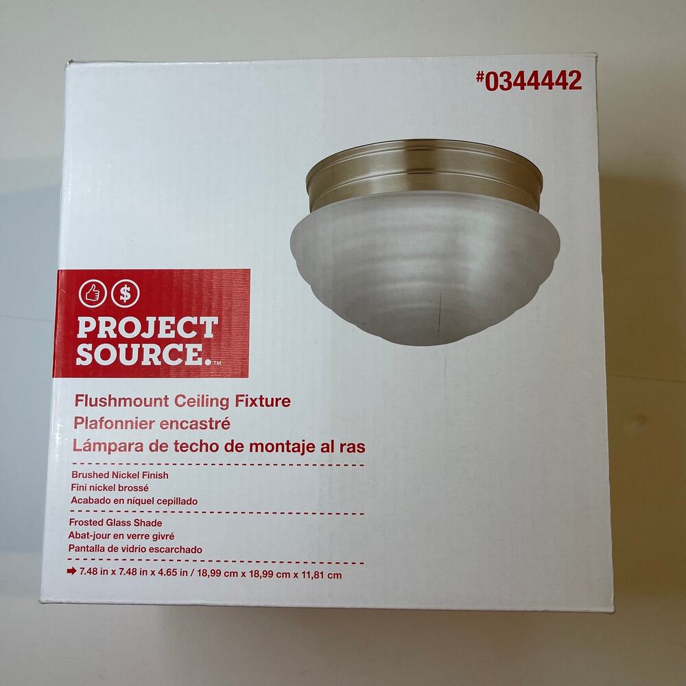 Project Source Flush Mount Ceiling Fixture, New